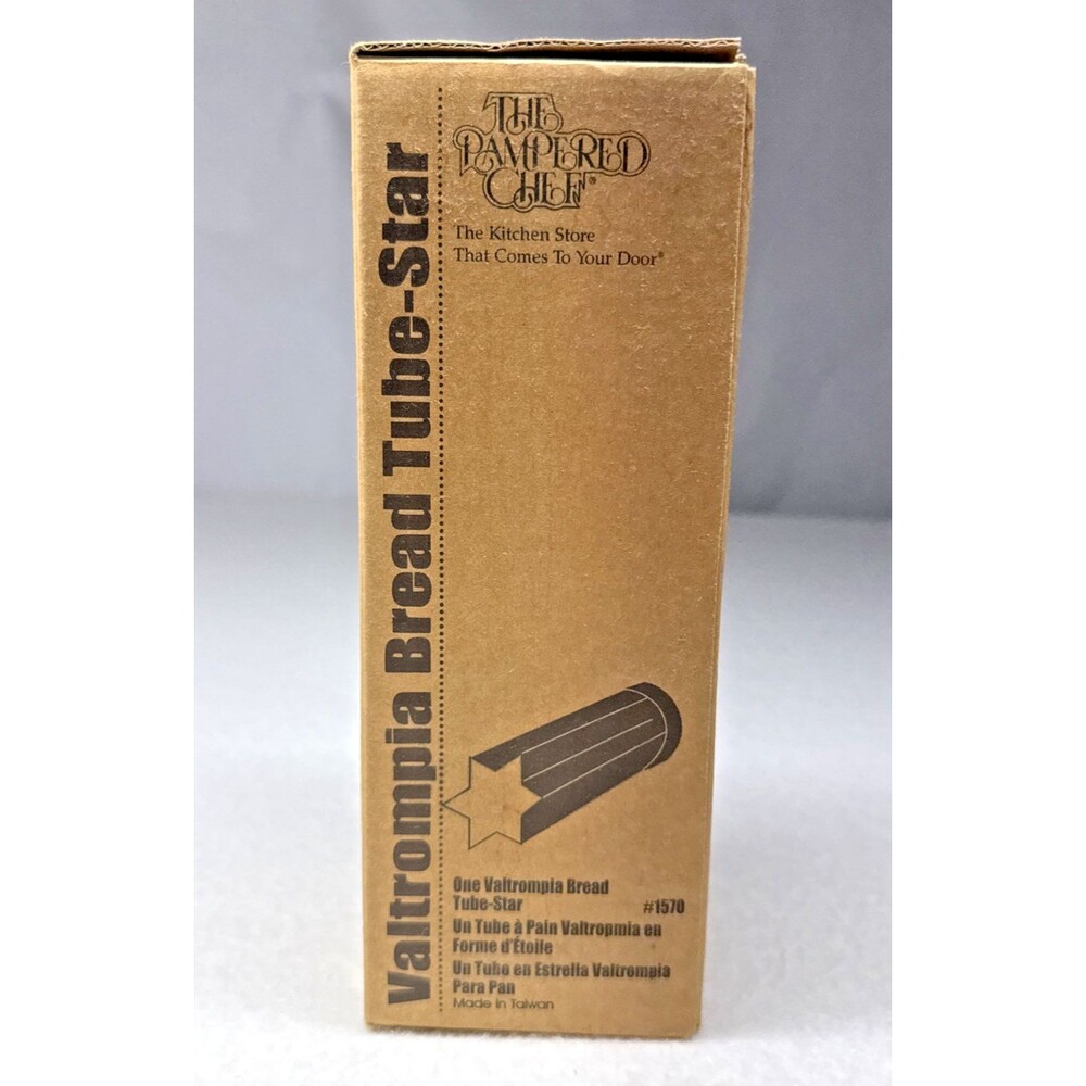 Pampered Chef #1570 Valtrompia Star Bread Tube Mold Box Recipe Booklet Vintage